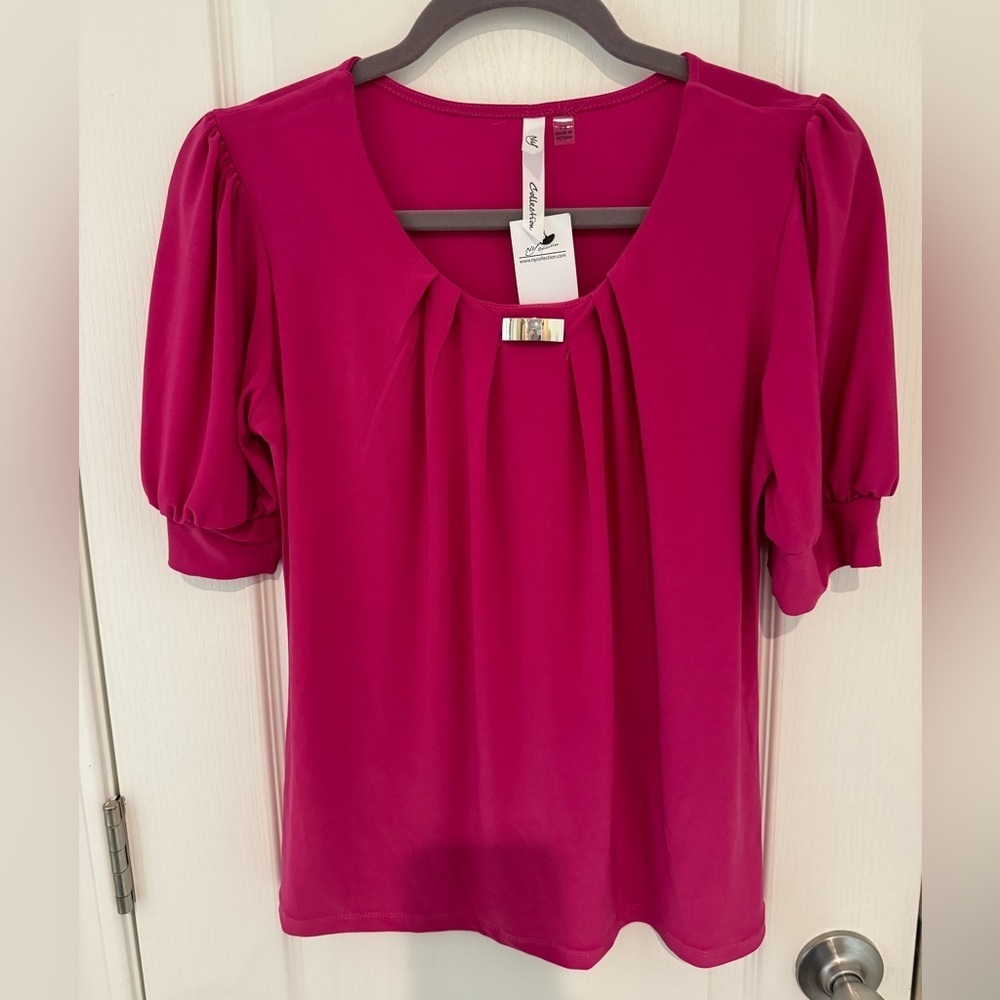 Ny Collection Short Sleeve Blouse